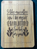 Bamboo board sign
