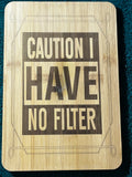 Bamboo board sign