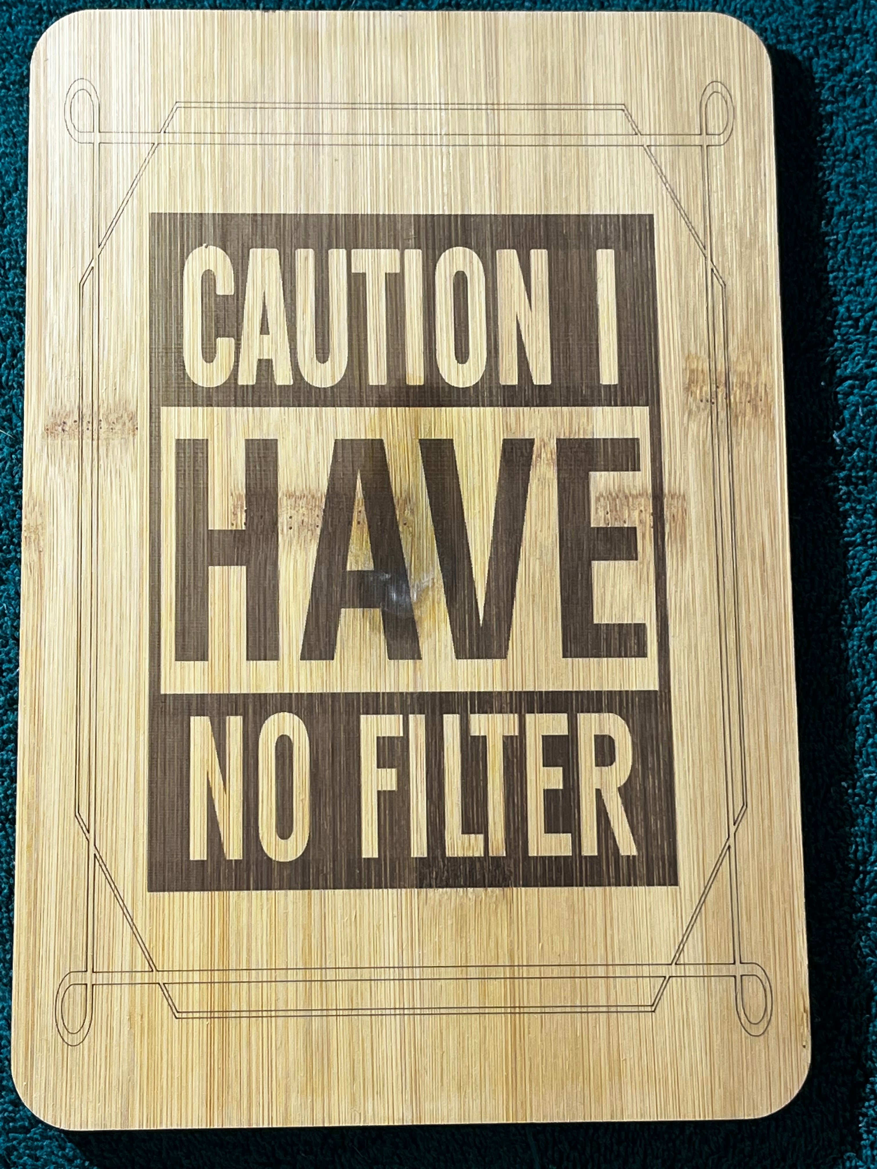 Bamboo board sign