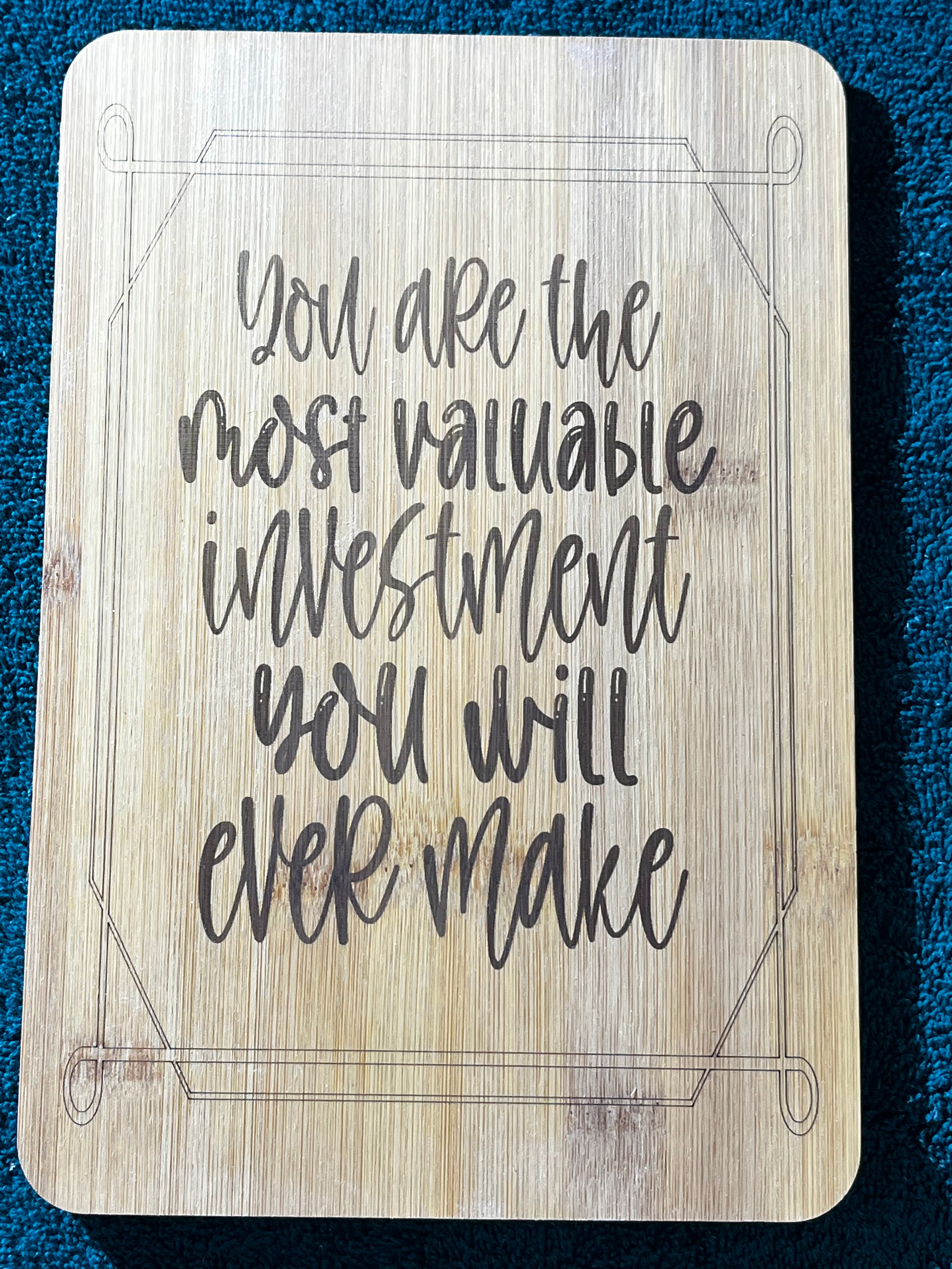Bamboo board sign