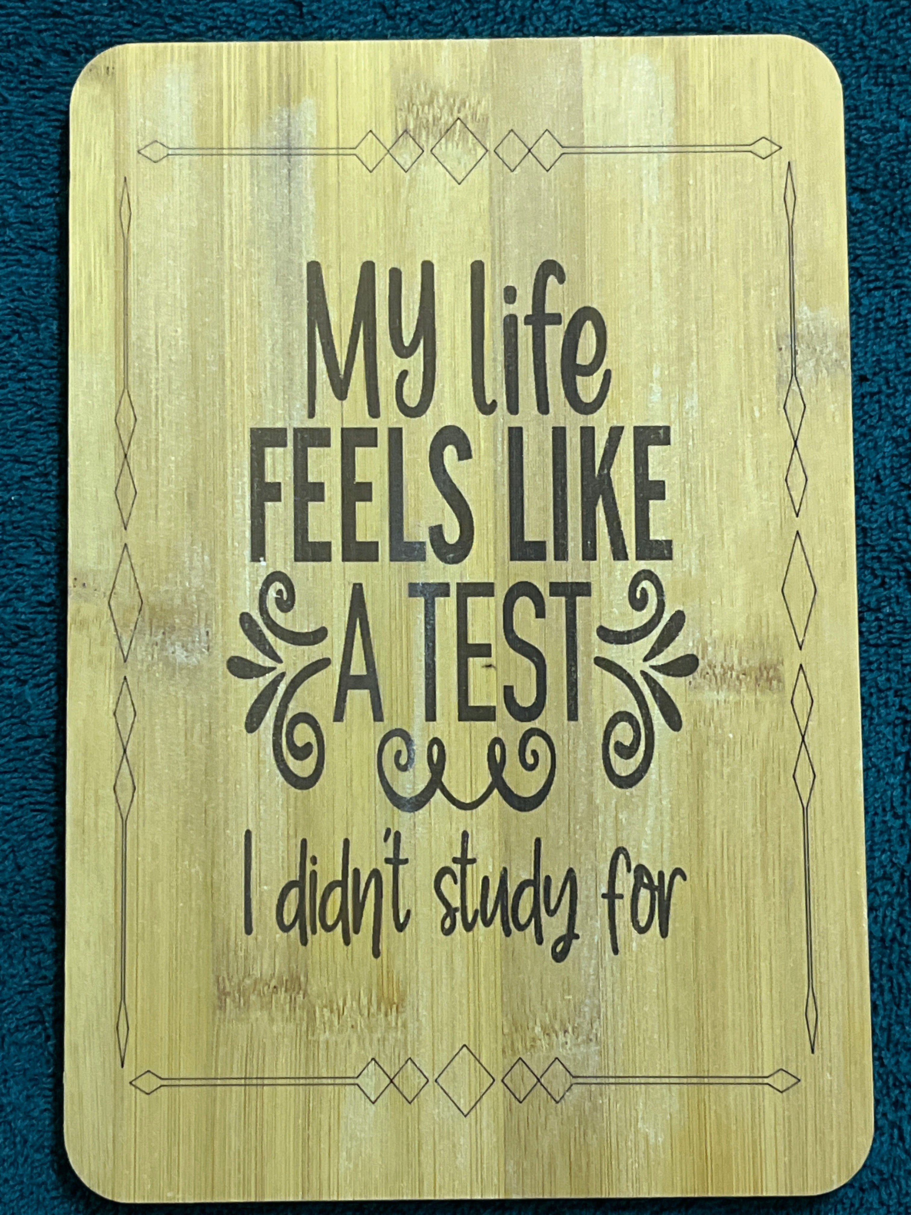 Bamboo board sign