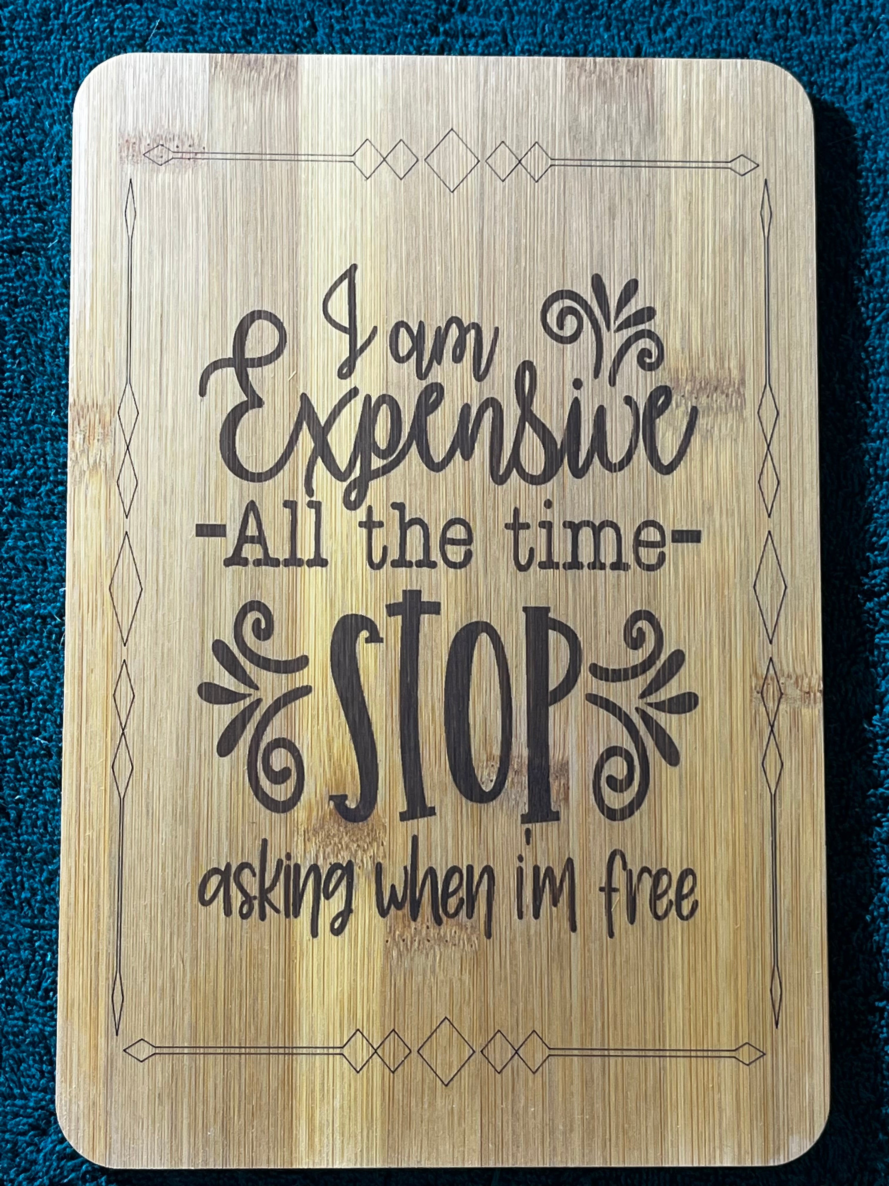 Bamboo board sign