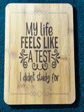 Bamboo board sign