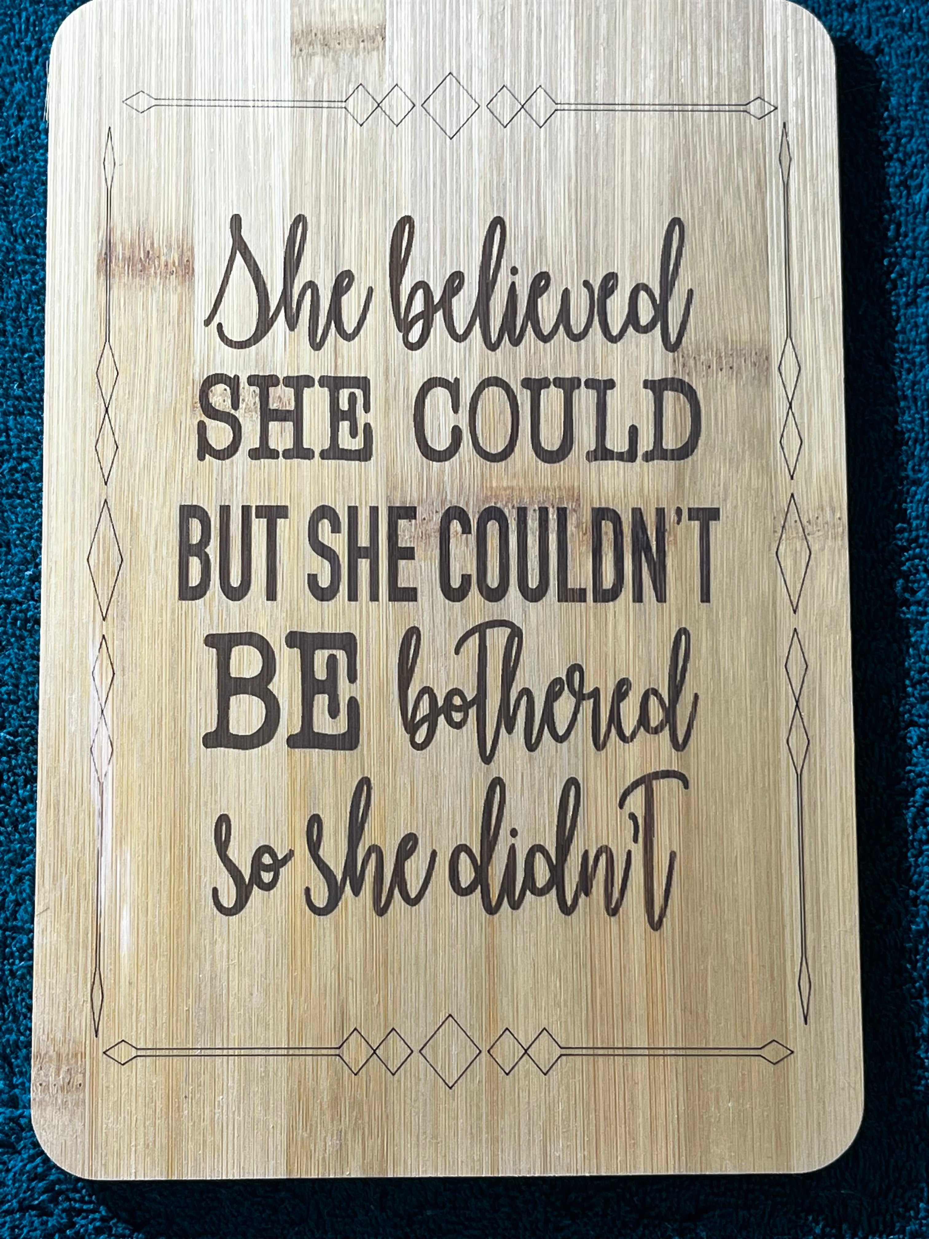 Bamboo board sign