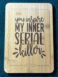 Bamboo board sign