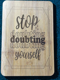 Bamboo board sign