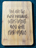 Bamboo board sign