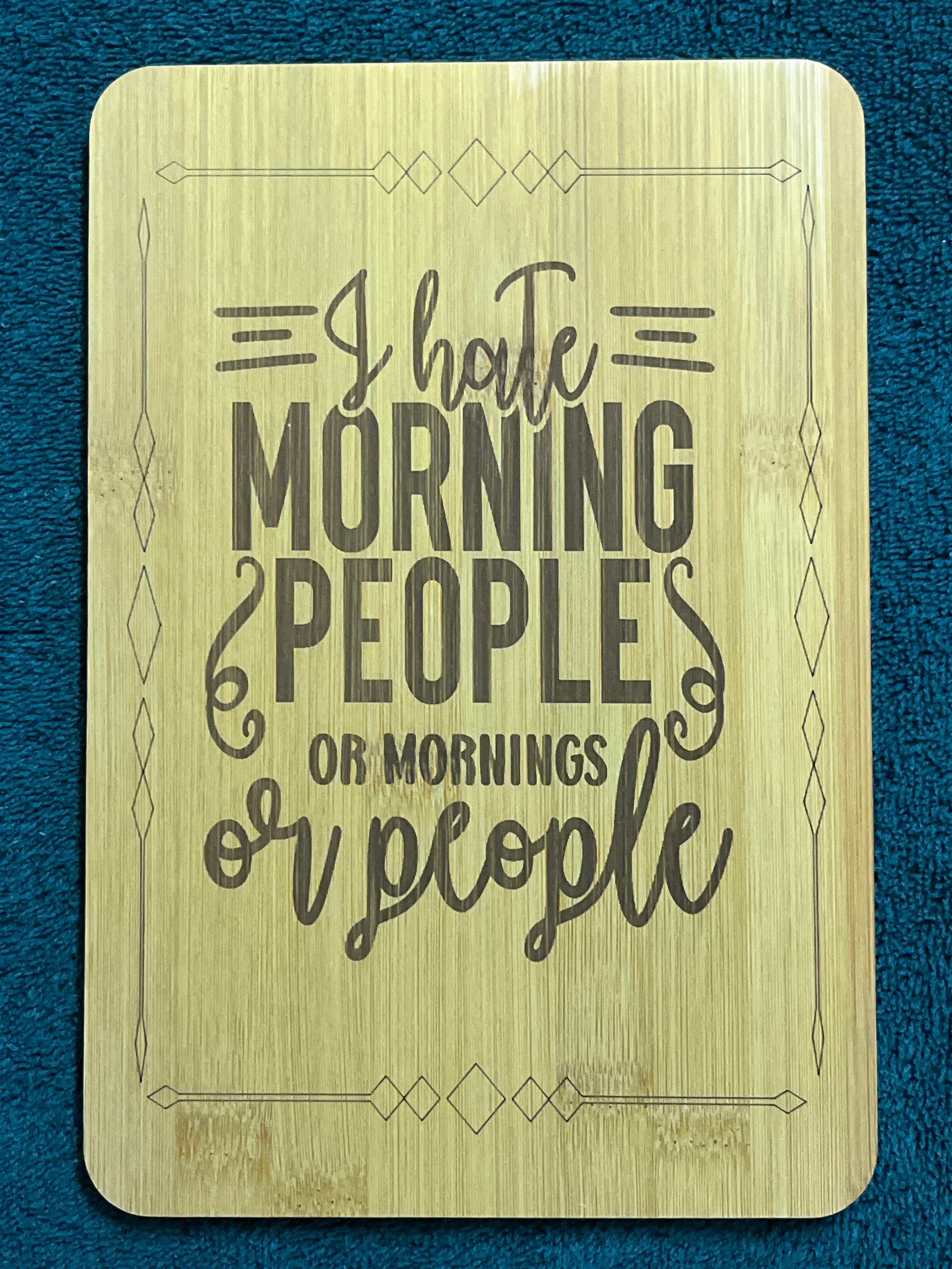 Bamboo board sign