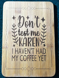 Bamboo board sign