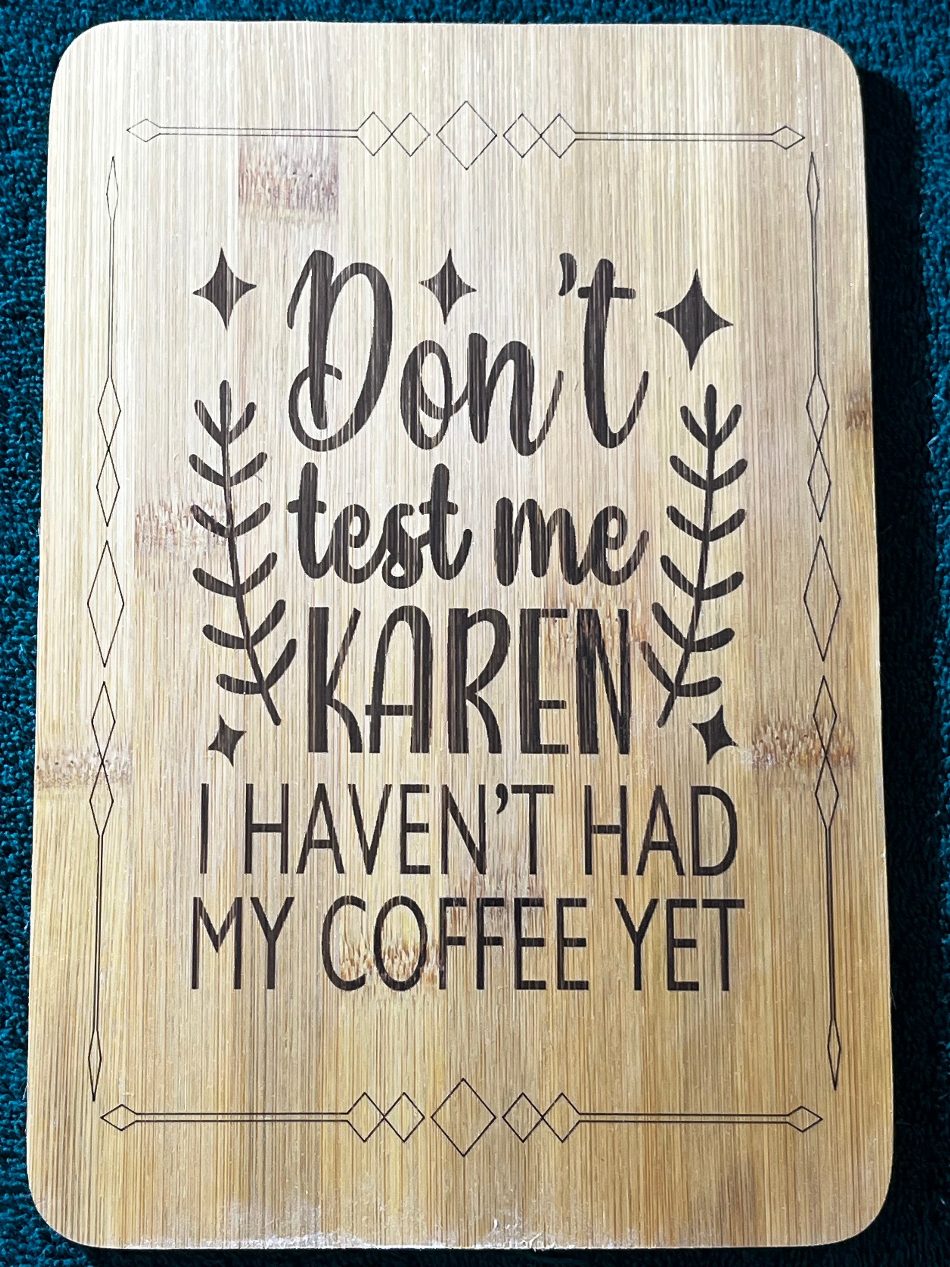 Bamboo board sign