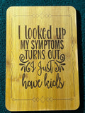 Bamboo board sign