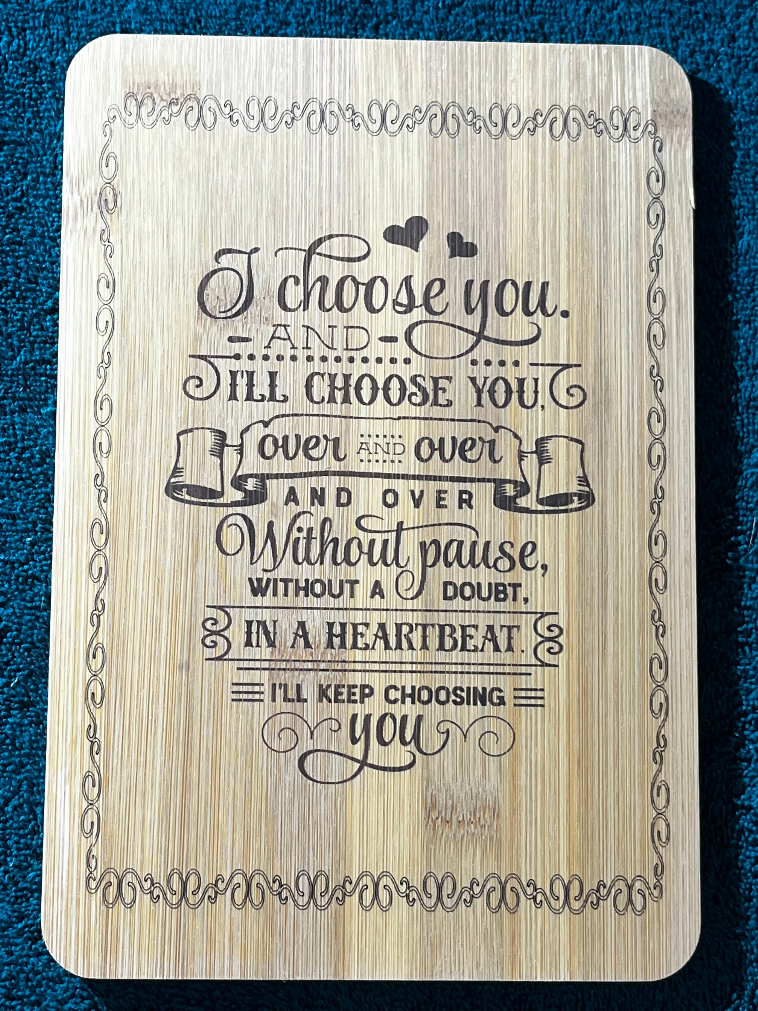 Bamboo board sign
