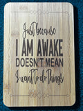 Bamboo board sign