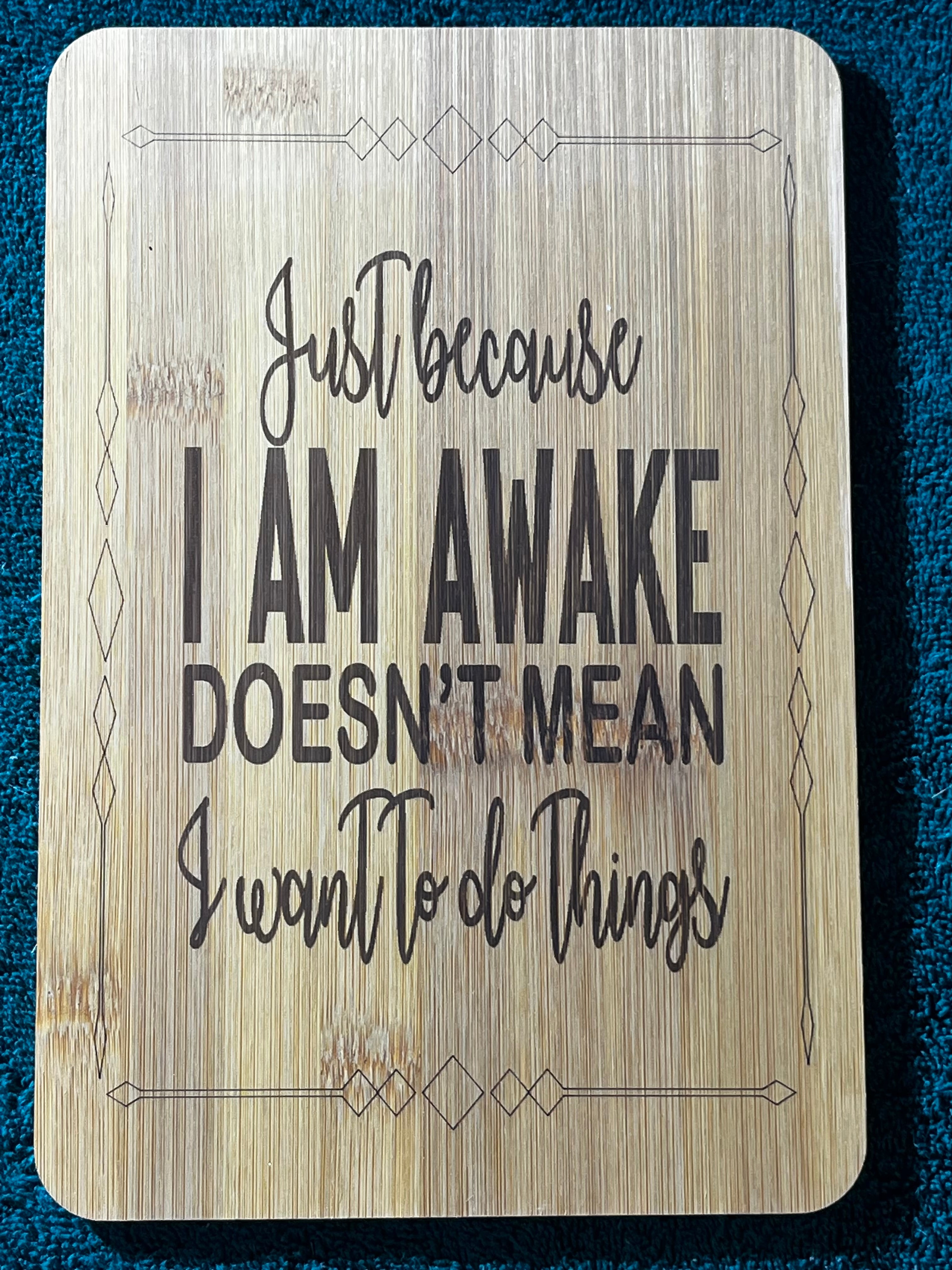 Bamboo board sign