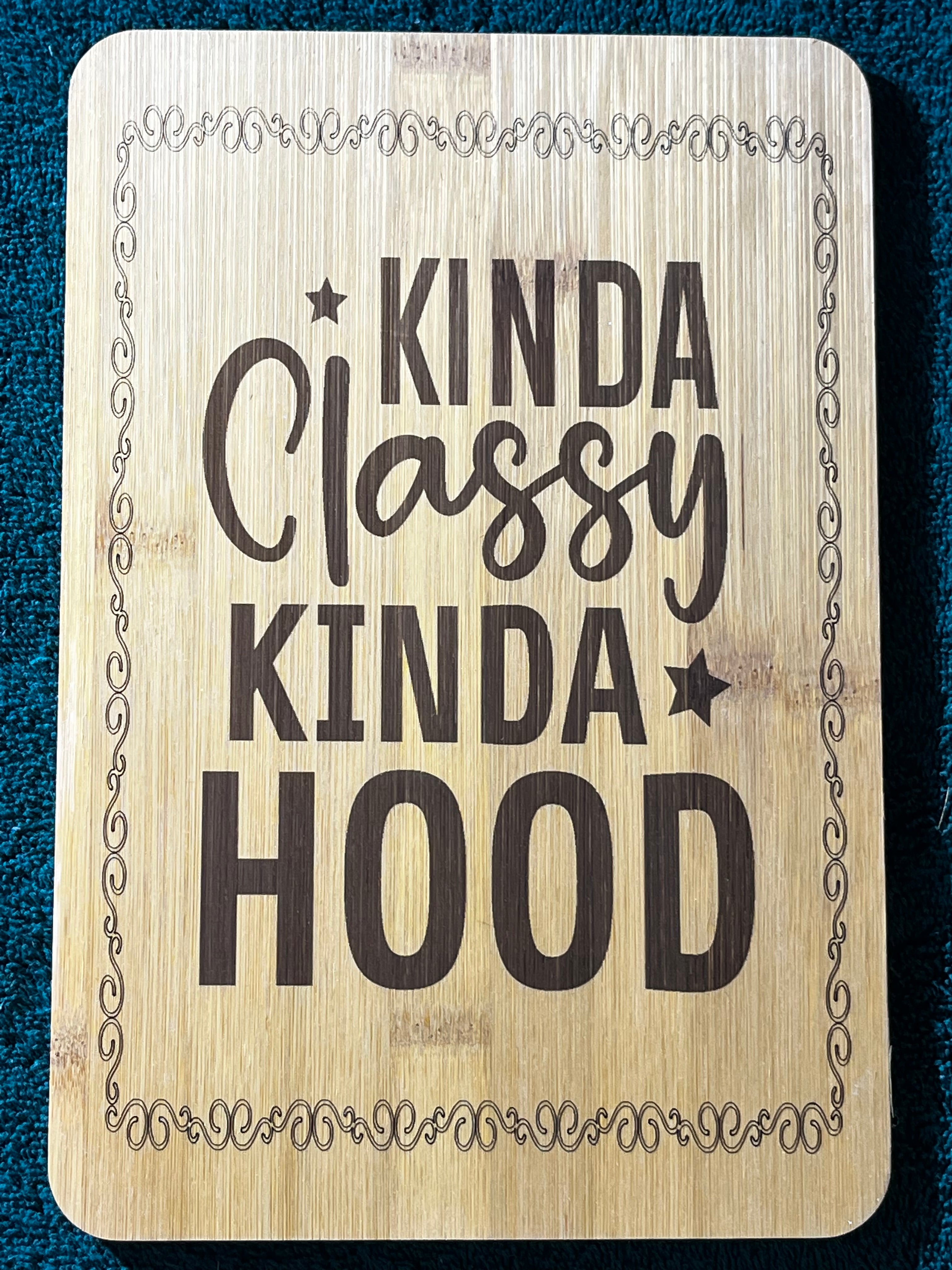 Bamboo board sign