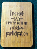 Bamboo board sign