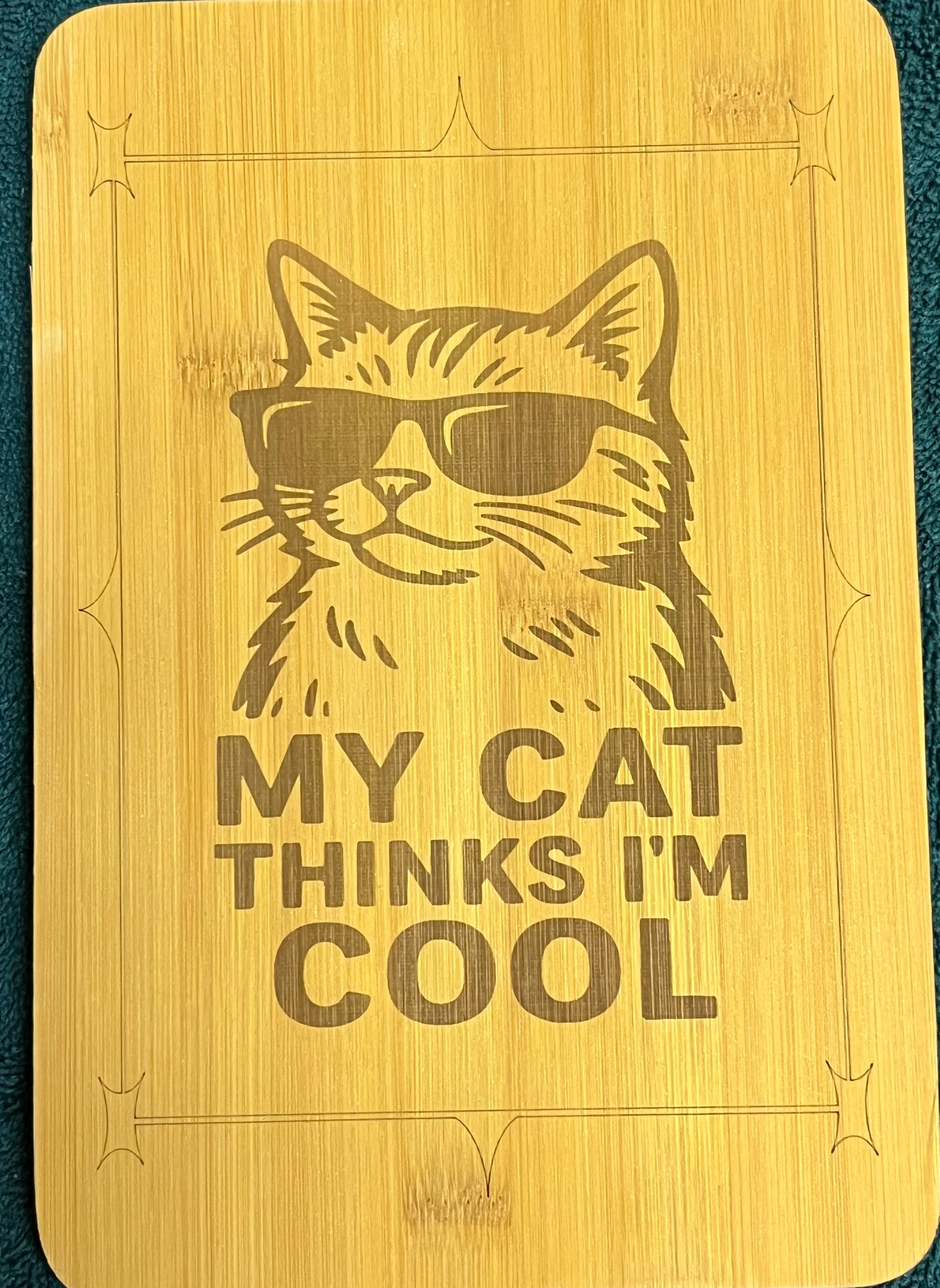 Bamboo board sign