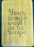 Bamboo board sign