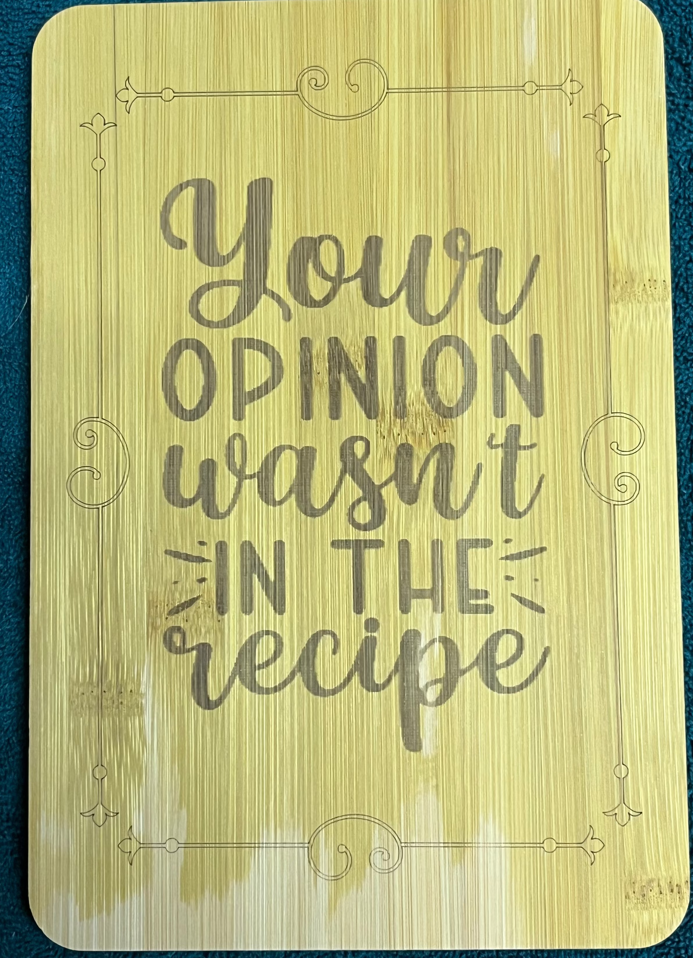 Bamboo board sign