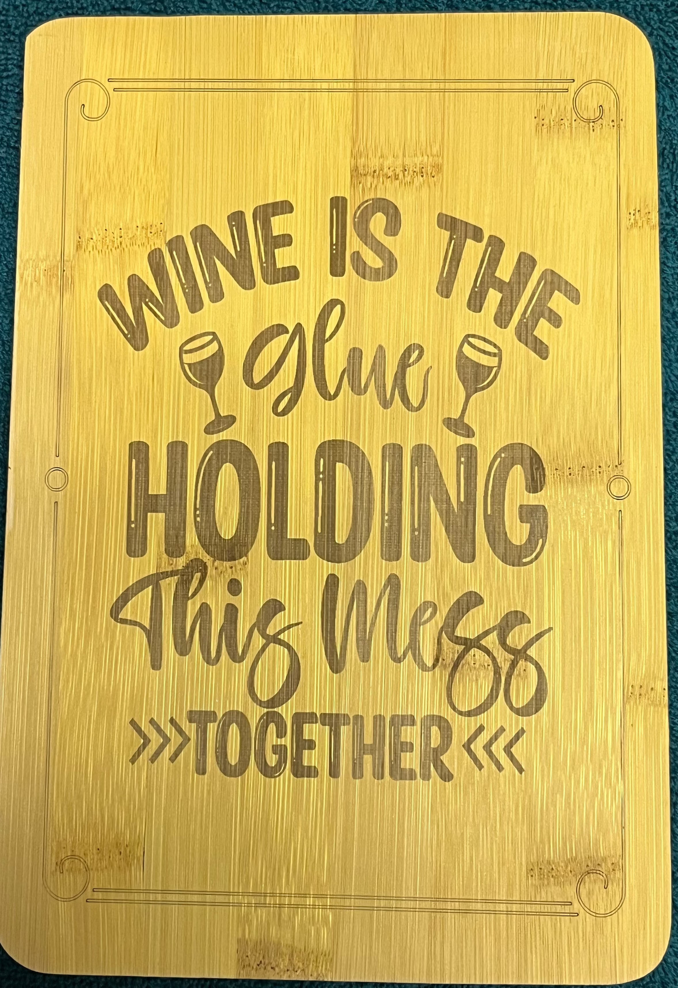 Bamboo board sign