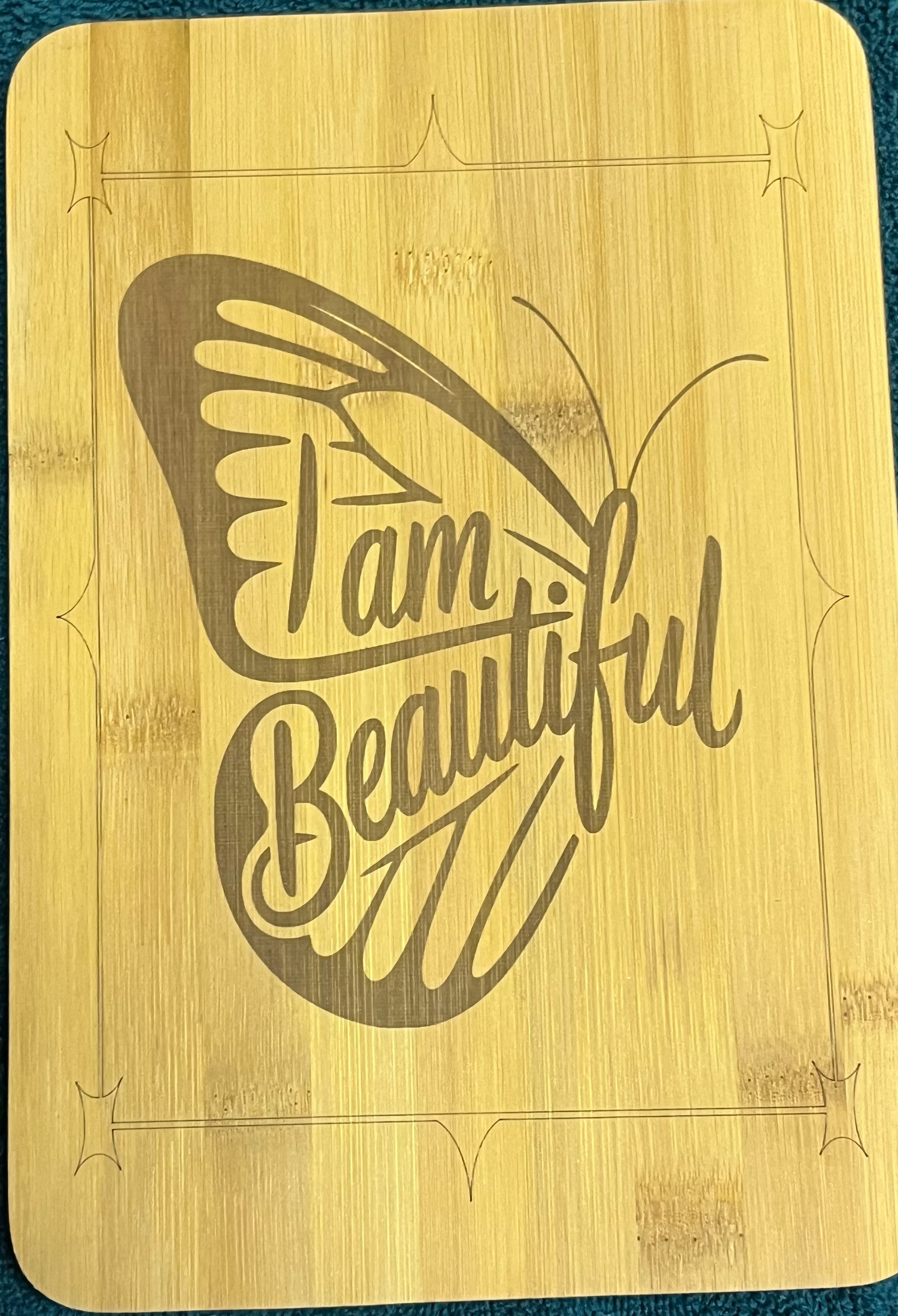 Bamboo board sign