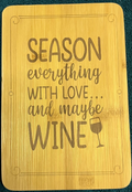 Bamboo board sign