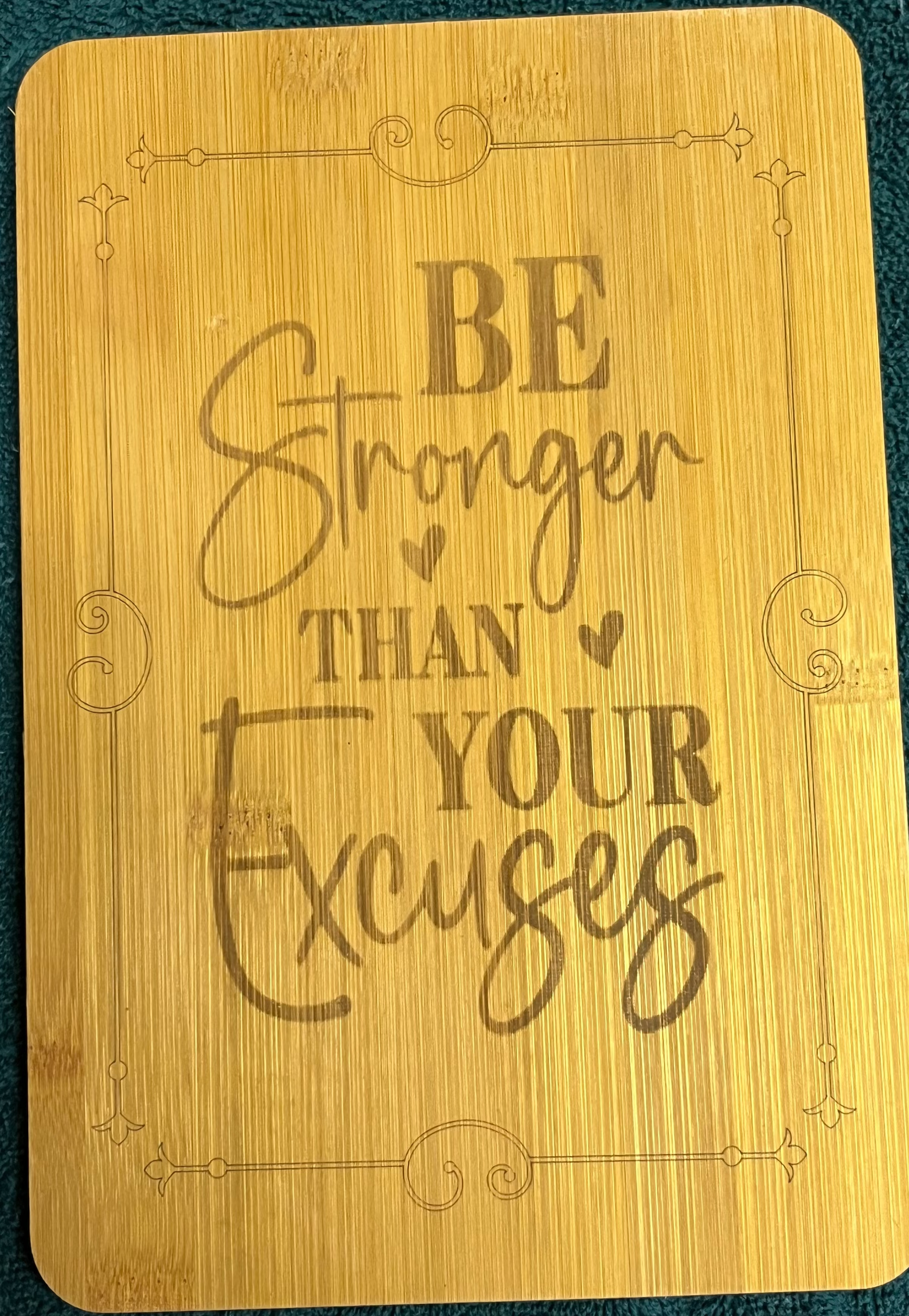Bamboo board sign