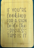 Bamboo board sign