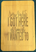Bamboo board sign