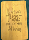 Bamboo board sign