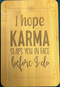 Bamboo board sign